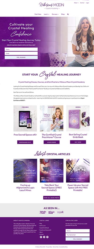 Hibiscus Moon Website Design by Soul Stirring Branding