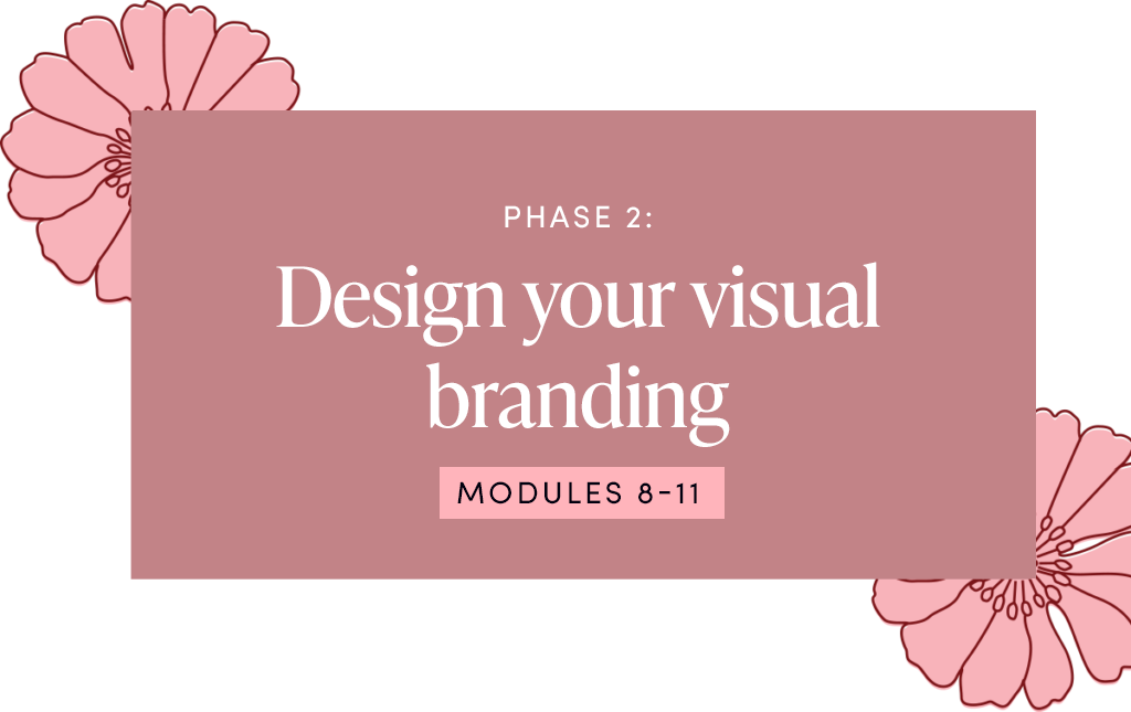 Phase 2: Design your visual branding. Modules 8-11